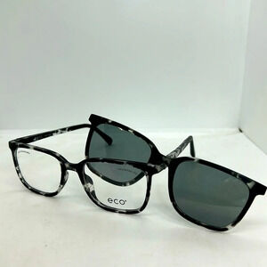 ECO Men’s Cypress MGYTT Eyeglasses Frames & Polarized Sun Clip On. RXable NWT